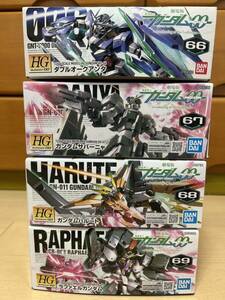 未組立新品 HG 1/144 劇場版 機動戦士ガンダム00 4点セット(ダブルオークアンタ、ガンダムサバーニャ、ガンダムハルート、ラファエル)