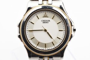 セイコー クレドール 18KT ラウンド コンビ 8J81-6B60 クォーツ スクエア メンズ 腕時計 SEIKO