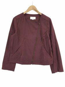 UNTITLED アンタイトル ノーカラー ジャケット size4/ボルドー ◇■ ☆ eab5 レディース