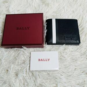 未使用品級 現行 BALLY ● 2つ折り財布 ウォレット ● 黒 トレスポ ● 本革 トレインスポッティング ● バリー ● メンズ