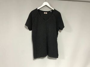 本物ハリウッドランチマーケットHRMコットンVネック半袖Tシャツメンズサーフアメカジミリタリーワークビジネススーツ2XLグレー5日本製XXL