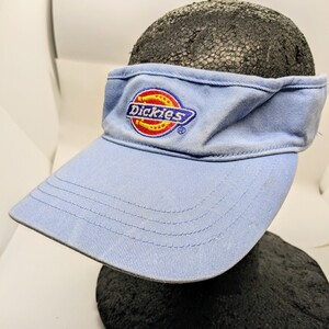 Dickies CAP ディッキーズ サンバイザー キャップ 刺繍 ロゴ MADE IN TAIWAN ツイル ノースカロライナ サックス ブルー BBQ 海 スポーツ