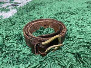 【全長93.5cm】Lether belt brown｜レザーベルト,ブラウン,茶,Martin Faizey,LENO,Scye,SCYE BASICS,アメカジ,古着,ヴィンテージ,