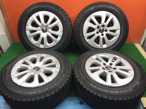 5t-162)冬 195/65R15 DUNLOP Winter Maxx WM02 9-9.5分山 トヨタ純正 プリウス50系