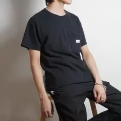 DESCENDANT Tシャツ 半袖 バッグプリント クジラ 黒/GW463