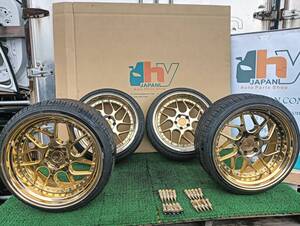 カムリハイブリッド DAA-AVV50 H27年 ロードホイール 4本セット MINERVA AODHAN RIMS DS-01 SICKSPEED ホイールナット 走行160947KM EN2318