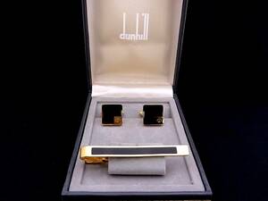 ◎№3270◎■美品■【ｄunhill】ダンヒル【ゴールド】■カフス＆ネクタイピン セット♪