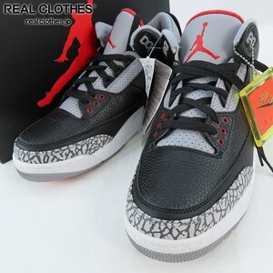 【未使用】NIKE/ナイキ AIR JORDAN 3 RETRO OG/エアジョーダン3 レトロ ブラックセメント 854262-001/28.0 /080