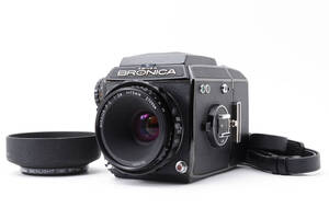 【美品】 ゼンザブロニカ Zenza Bronica EC Black 中判フィルム Nikkor-P.C 75mm F2.8 レンズ #2295431