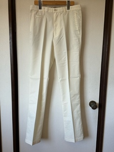 W82 QUICKDRY 白 紳士スラックス 新品未使用品 送料無料 M Japanfabric メンズパンツ 綿ポリ クイックドライ ズボン 紳士ブランド 速乾性