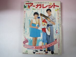 66081■週刊少女マーガレット　1966　31　加山雄三　わたなべまさこ　西谷祥子　