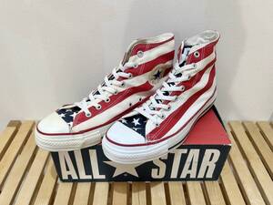 ★☆90s!USA!レア!!converse ALL STAR STARS&BARS 赤/白 10 28.5cm コンバース オールスター レッド/ホワイト 星条旗 ビンテージ 246☆★