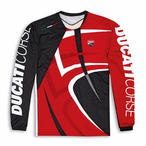 送料無料 ドゥカティ 純正 正規品 Ducati Corse MTB V2 ロングスリーブ テクニカル Tシャツ サイズM 981085004