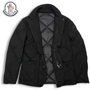 8正規品 MONCLER モンクレール NORMAN GIACCA DOWN JACKET ウール キルディング ナイロン ダウンジャケット ブラック 2 メンズ