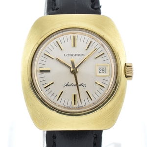 ロンジン LONGINES GP/レザー デイト 自動巻き レディース 良品 B#135003