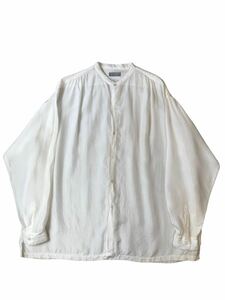 (D) COMME des GARCONS HOMME コムデギャルソンオム 田中期 田中オム オーバーサイズ スタンドカラー 長袖シャツ ホワイト系