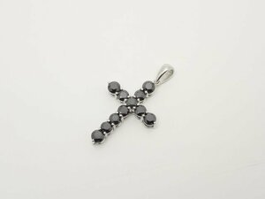 K18WG ブラッグダイヤモンド 2.85ct 　クロス　ペンダントヘッド　アクセサリー　中古　送料無料【質屋出品】