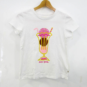 ケイトスペード 半袖Ｔシャツ アイス柄 トップス キッズ 女の子用 160サイズ 白系×ピンク系×茶系 Kate Spade