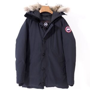 4-YK005【美品】カナダグース CANADA GOOSE JASPER PARKA ダウンジャケット ブラック S メンズ