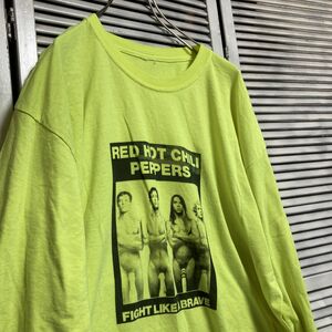 AUEA 1スタ 黄色 バンド Tシャツ 長袖 ロンT レッドホットチリペッパーズ ロック 90s 00s ビンテージ 古着 卸 仕入れ kg