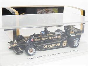 Spark スパーク Team Lotus 79 n°6 Winner Austria GP 1978 R.ピーターソン ロータス オーストリアGP 1/43 ミニカー ケース付 未開封品