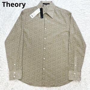 【未使用タグ付】Theory セオリー イタリア製コットン 長袖シャツ 40 L相当 メンズ 