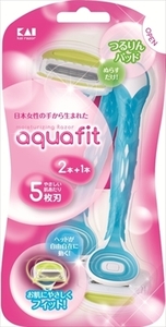 【まとめ買う-HRM10516069-2】ＡＱＵＡＦＩＴ２本入 【 貝印 】 【 女性用カミソリ 】×2個セット