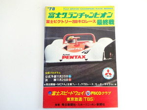 78年富士グランチャンピオン最終戦/富士ビクトリー200キロレース