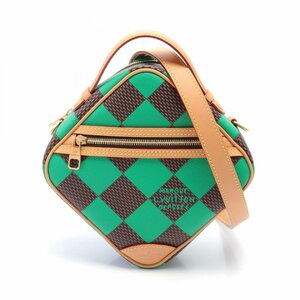 ルイ・ヴィトン チェス メッセンジャー ヴェール ダミエポップ ブランドオフ LOUIS VUITTON ハンドバッグ ダミエ・ポップ 中古 レディー