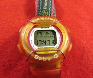 GS5D5）★完動腕時計★CASIO カシオ BABY-G Gショック系 BG-270 オレンジ