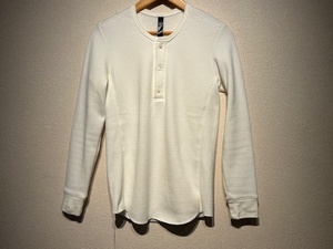 ♪送料無料★wjk★ヘンリーネック★長袖カットソー★Back Boa Henley Neck Cutsew★裏起毛★ボア★サーマル★品番 lj88p★白★White★S♪