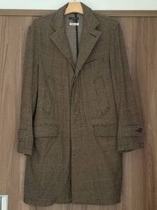 ENGINEERED GARMENTS loftman別注 Sサイズ チェスターフィールドコート HoundstoothBrownCheck エンジニアード ガーメンツ 美品