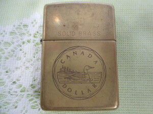 Zippo ジッポ CANADA DOLLAR SOLD BRASS 火種確認のみ 激安1円スタート