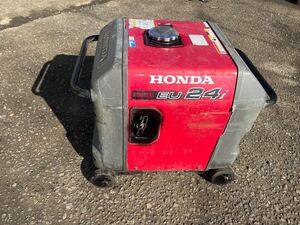 001 ◎HONDA EU 24i ホンダ インバーター発電機 防音 2.4KVA 100V【動作確認済】中古品。