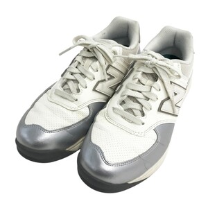 NEW BALANCE GOLF ニューバランス WGS574S3 574 v3 SL 2023年モデル スパイクレス ゴルフシューズ シルバー系 24 [240101334335]