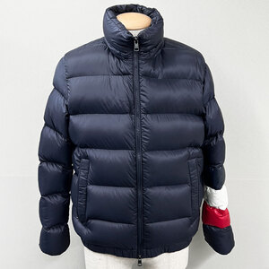 1円～！【75595BS】中古　MONCLER/モンクレール　4135585 C0104　ダウンジャケット　WILLM　ネイビー　2　メンズ　トリコロールライン