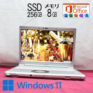 ★美品 高性能8世代4コアi5！SSD256GB メモリ8GB★CF-SV7 Core i5-8350U Webカメラ Win11 MS Office2019 Home&Business ノートPC★P73093