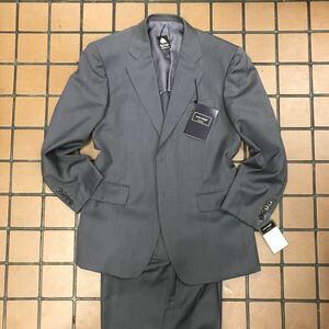 新品★訳ありタグ付き高級VAROSH×CERRUTI 1881シングルスーツセットアップ　サイズA4アッシュグレー系ウール100%本台場super110‘s AMF