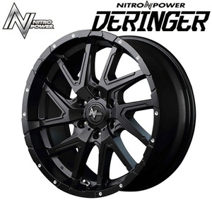 MID NITROPOWER DERINGER デリンジャー (セミグロスブラック) アルミホイール 4本セット 20×8.5J 6H PCD139.7 +20 ナイトロパワー