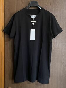 黒L新品 メゾンマルジェラ パッチディテール ロング Tシャツ オーバーサイズ 半袖 カットソー 22SS L Maison Margiela 10 メンズ ブラック