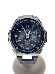 CASIO◆G-SHOCK/ソーラー腕時計/デジアナ/ブラック/GST-W300-1AJFJF