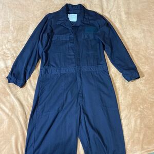 米軍 COVERALL, FLAME RESISTANT UTILITY ダークネイビー系 サイズ46R 古着