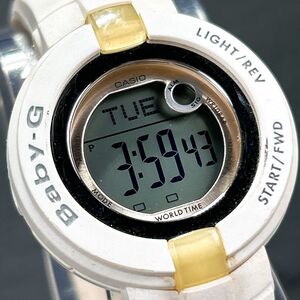 CASIO カシオ Baby-G ベビージー BG-1202 腕時計 プチドロップシリーズe-DATA MEMORY機能 クオーツ デジタル 多機能 ホワイト 電池交換済み