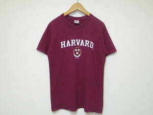 ■ハーバード大学 HARVARD■カレッジ ロゴ プリント Tシャツ■メンズ S エンジ ギルダン GILDAN■アメカジ US古着 ビンテージ 00s 90s 80s