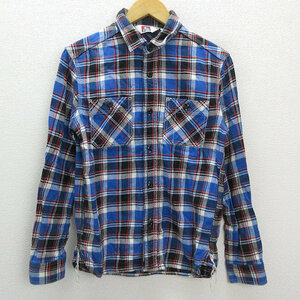 n■ベンデイビス/BEN DAVIS チェック柄 長袖シャツ【M】MENS/9【中古】