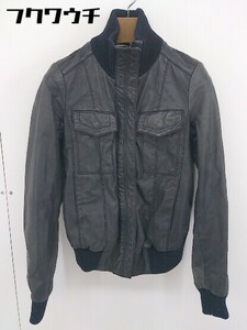 ◇ STUNNING LURE スタニングルアー 牛革 カウレザー 長袖 ジャケット ブルゾン サイズ36 ブラック レディース