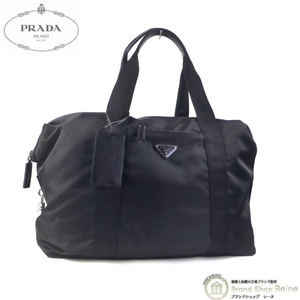 プラダ （PRADA） Re-Nylon サフィアーノレザー ダッフルバッグ ボストンバッグ 2VC796 NERO（新品同様）中古