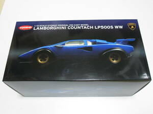 【美品・希少・未展示】KYOSHO 京商 1/18 LAMBORGHINI COUNTACH ランボルギーニカウンタック LP500S WW BLUE