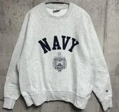 美品 US企画 champion reverseweave US NAVY