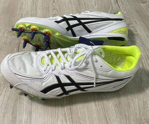 28cm 新品 asics アシックス 陸上 スパイク オールウェザー エフォートSK TTP521 白 部活